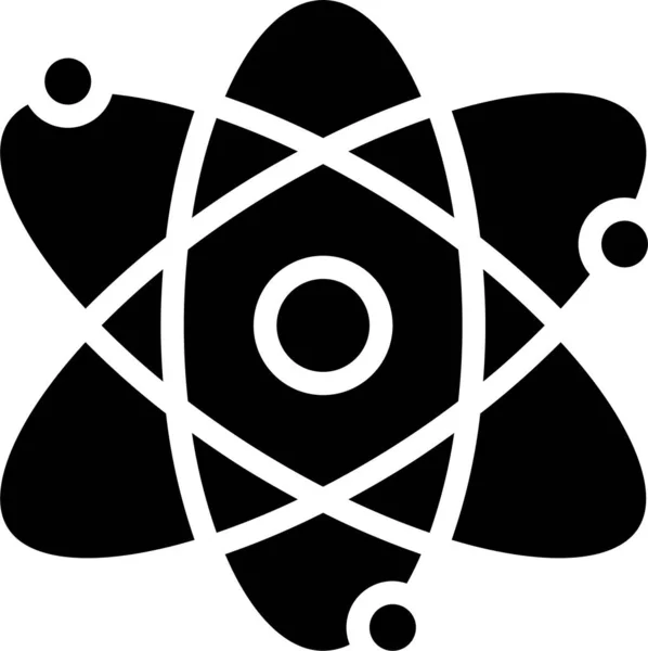 Icono Nuclear Electrones Atómicos Estilo Sólido — Archivo Imágenes Vectoriales