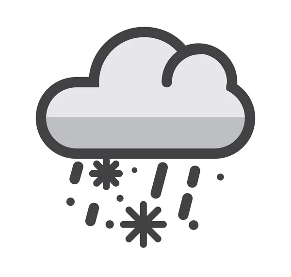 Gotas Sleet Ícone Neve Estilo Filledoutline —  Vetores de Stock