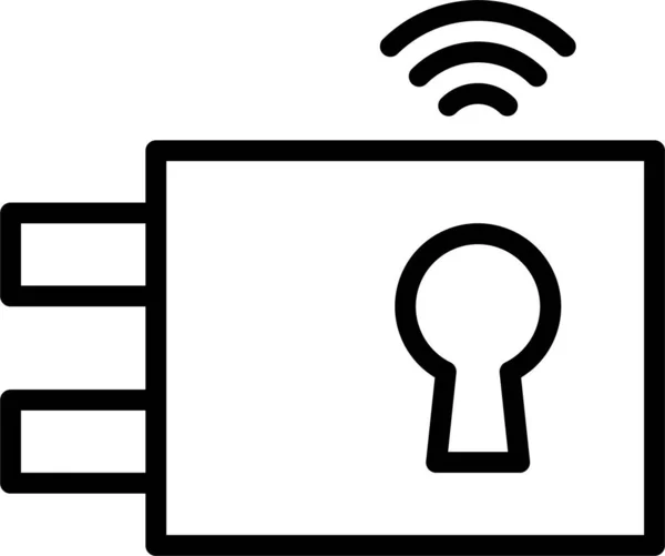 Tür Iot Riegel Symbol — Stockvektor