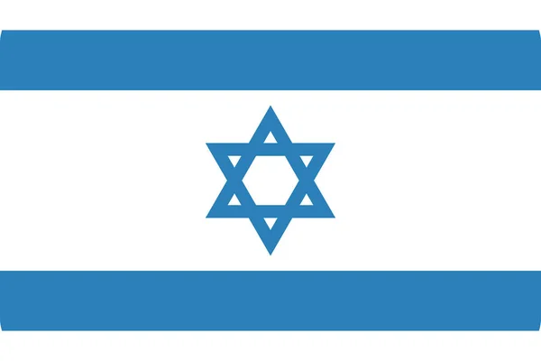 フラットスタイルで国の旗イスラエルのアイコンは — ストックベクタ