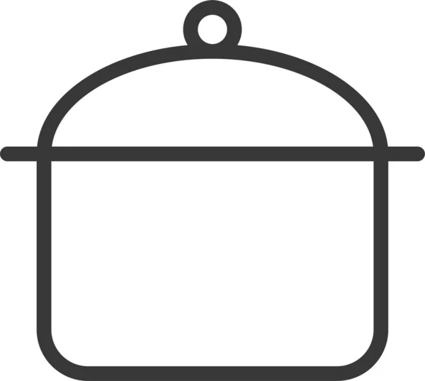 Cocina Utensilios Cocina Icono Olla Estilo Del Esquema — Archivo Imágenes Vectoriales