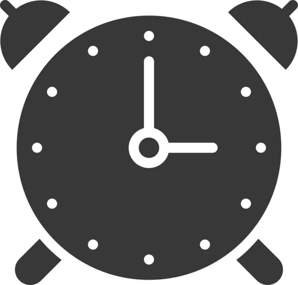 Тривожний Годинник Значок Дзвінка Суцільному Стилі — стоковий вектор