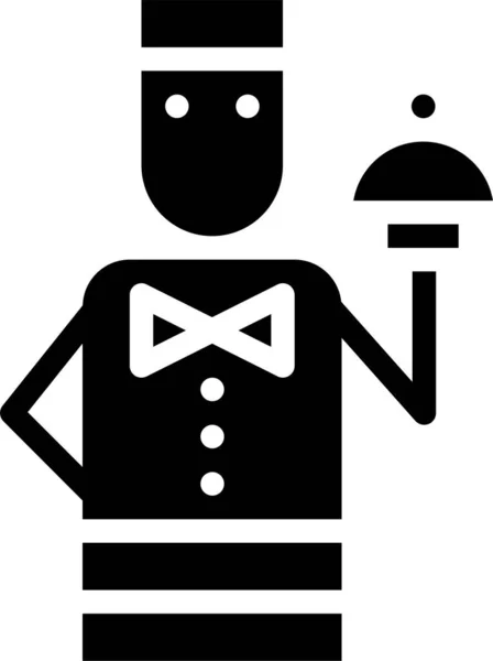 Barman Job Occupation Icon Solid Style — Stockový vektor