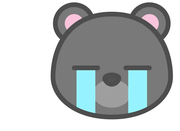 Значок Медвежьего Плача Стиле Филе — стоковый вектор