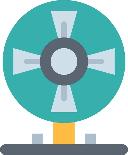 Cooling Fan Hot Icon Flat Style — Vettoriale Stock