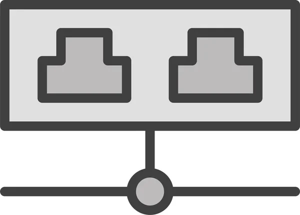 Port Ikon Soket Internet - Stok Vektor