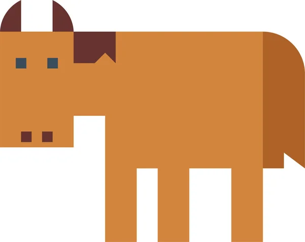 Animal Horse Life Icon Flat Style — Wektor stockowy