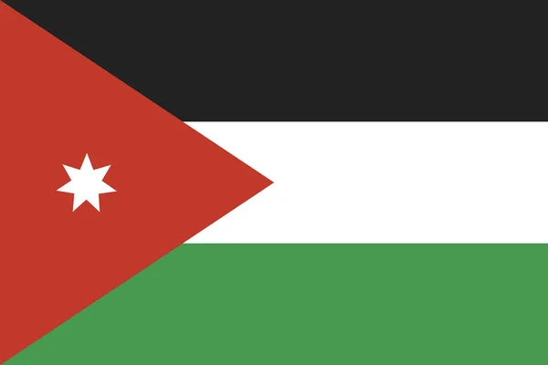 País Bandeira Jordan Ícone Estilo Plano — Vetor de Stock