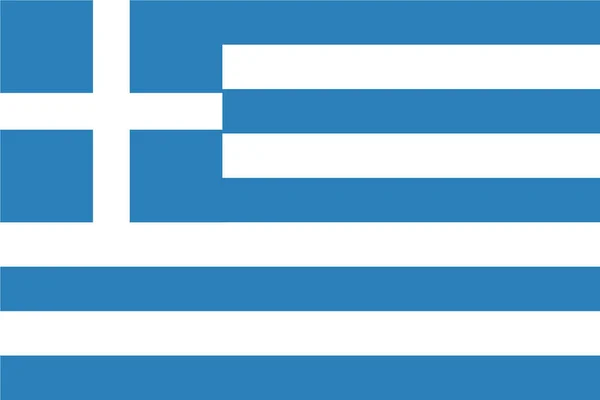 Bandeira País Ícone Greece Estilo Plano — Vetor de Stock