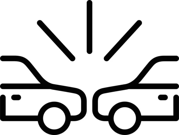 Accident Car Incident Icon Outline Style — Stockový vektor