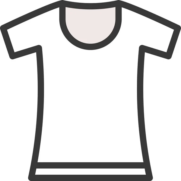Oblečení Módní Ženské Ikony Vyplněném Stylu Osnovy — Stockový vektor