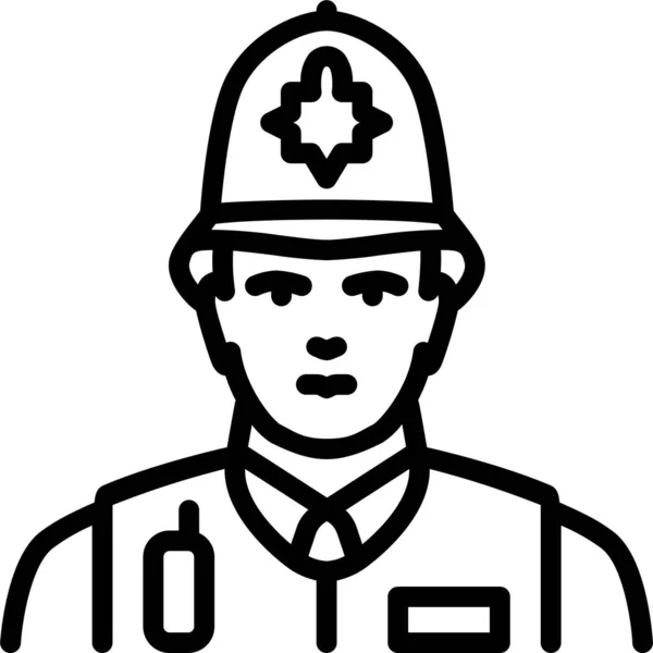警察卫兵图标 — 图库矢量图片