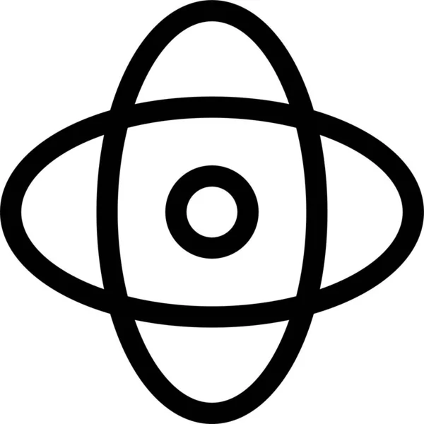 原子教育图标的轮廓风格 — 图库矢量图片