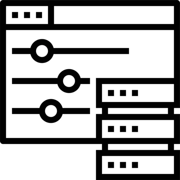 Control Network Server Icon — Stock Vector