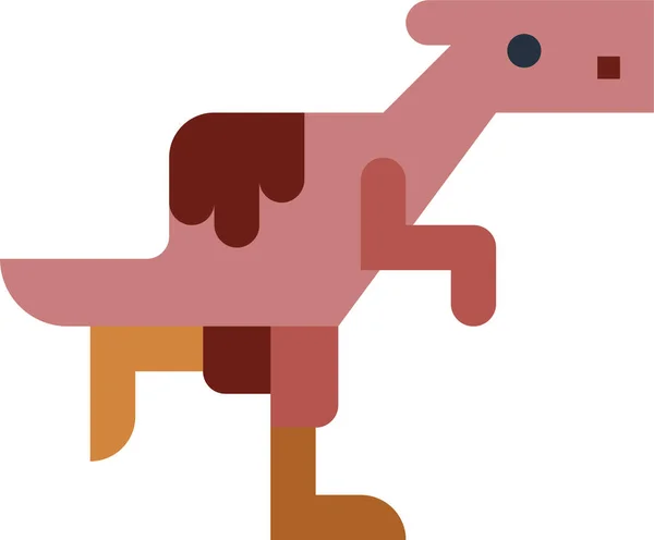 Dinosaur Extinct Pachycephalosaurus Icon Flat Style — Stockový vektor