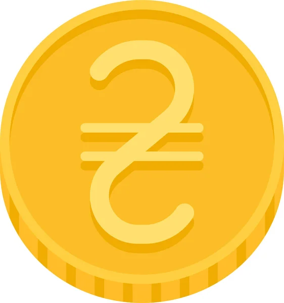 Ukrainian Hryvnia Money Coin Icon — Image vectorielle