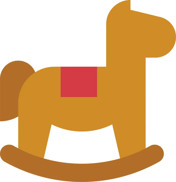 Xmas Rocking Horse Toy Icon Christmas Category — Stok Vektör