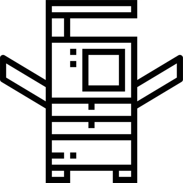 Paper Printer Sheet Icon Outline Style — Stock vektor