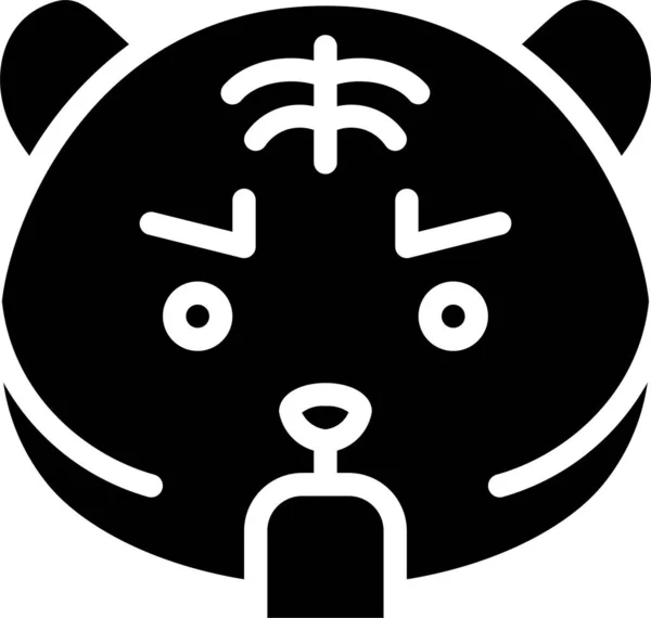 Anger Angry Emoji Icon Solid Style — Stockový vektor