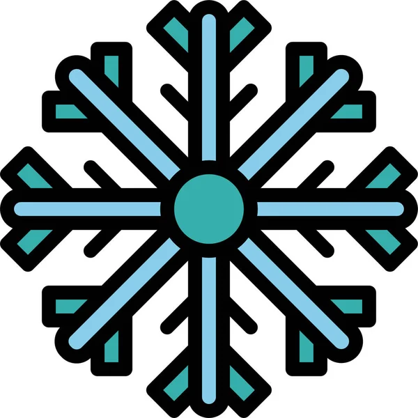 Frost Snow Snowflake Icon Filledoutline Style — Image vectorielle
