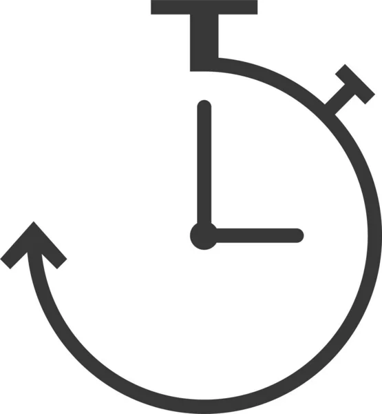 Horloge Rendez Vous Icône Dans Style Solide — Image vectorielle