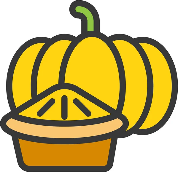 Bakery Pie Pumpkin Icon Thanksgiving Category — Stock Vector