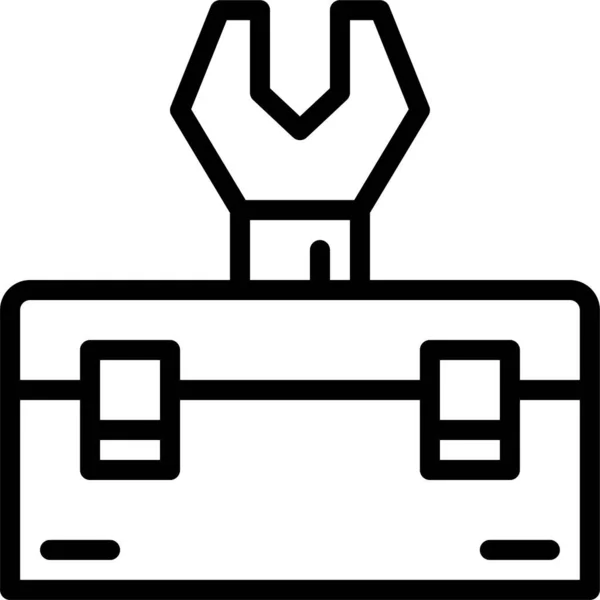 Icona Strumento Riparazione Falegnameria Stile Contorno — Vettoriale Stock