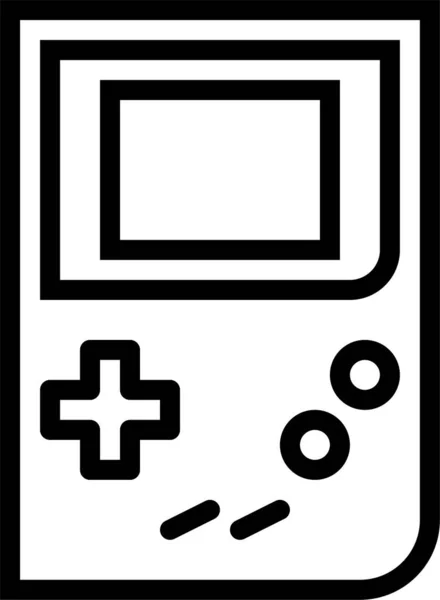 Icono Del Dispositivo Consola Boy Estilo Esquema — Vector de stock