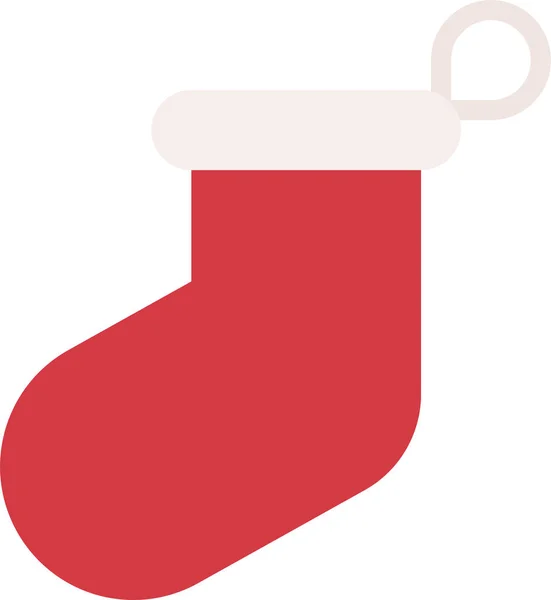 Xmas Sock Red Sock Icon Christmas Category — Image vectorielle