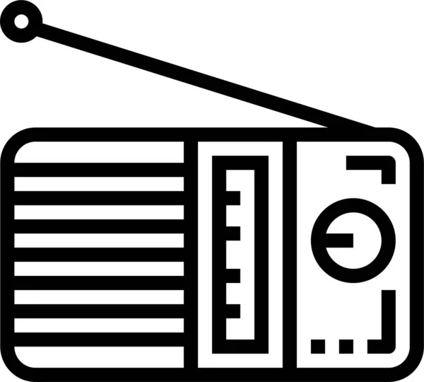 Icona Della Tecnologia Radio Multimediale — Vettoriale Stock