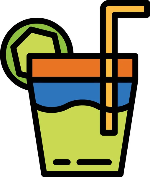 Beverage Drink Lemonade Icon Filledoutline Style — Archivo Imágenes Vectoriales