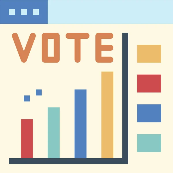 Icona Del Sondaggio Elettorale Grafico — Vettoriale Stock