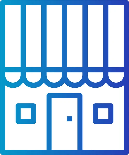 Home Online Shop Store Icon Outline Style — Stockový vektor