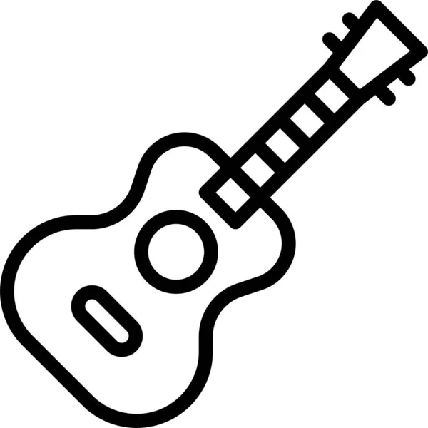 Instrumento Guitarra Ícone Música Categoria Verão — Vetor de Stock