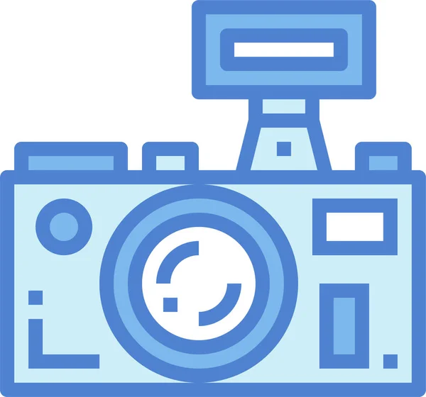 Camera Digital Photograph Icon Filledoutline Style — Archivo Imágenes Vectoriales