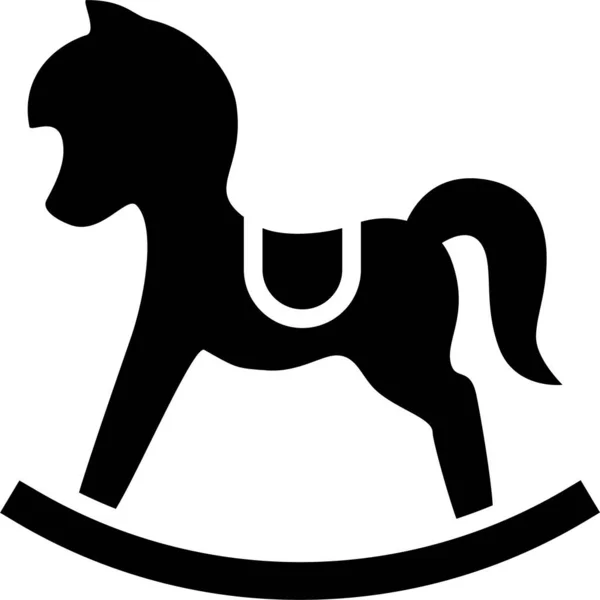 Cradle Horse Rocking Horse Icon — Stock Vector