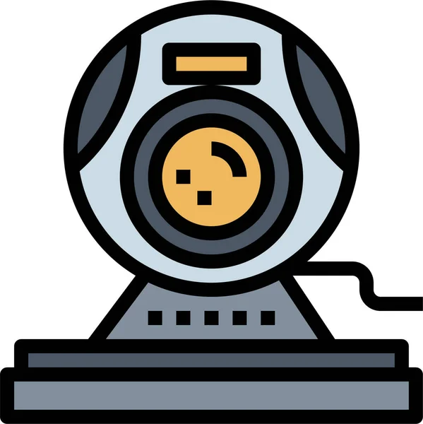 Call Camera Technology Icon Filledoutline Style — Vettoriale Stock