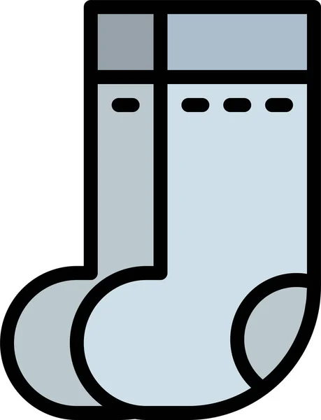 Шкарпетки Шкарпетки Заповнені Значок Лінії Заповненому Стилі — стоковий вектор