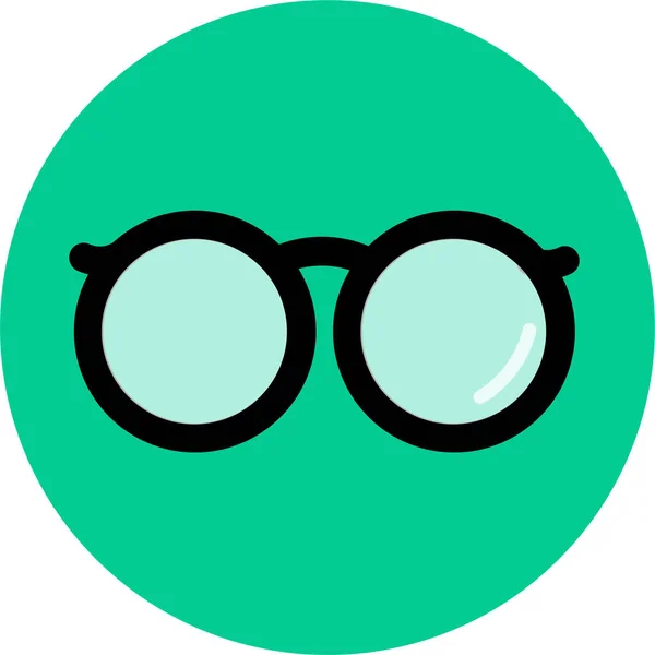 Geek Specs Eyecare Icon Badge Style — Stock vektor