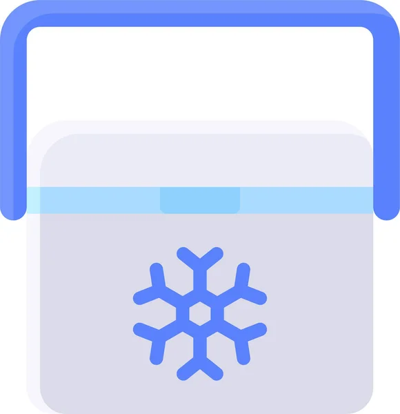 Cooler Ice Box Icebox Icon Summer Category — Stock Vector