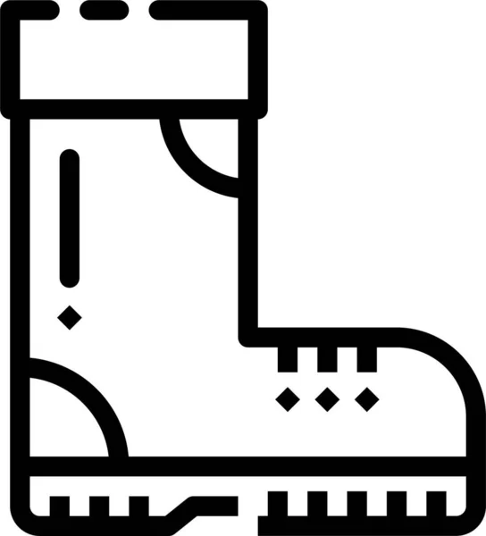 Иконка Ботинка Холодной Обуви Стиле Наброска — стоковый вектор