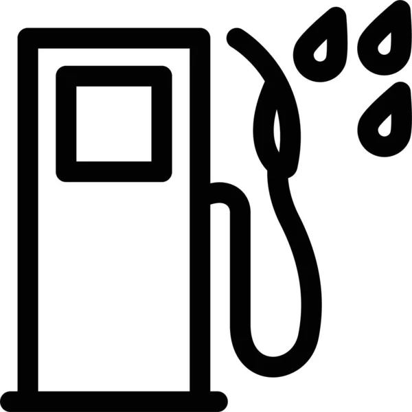 Drops Fuel Gas Icon Outline Style — Stockvector