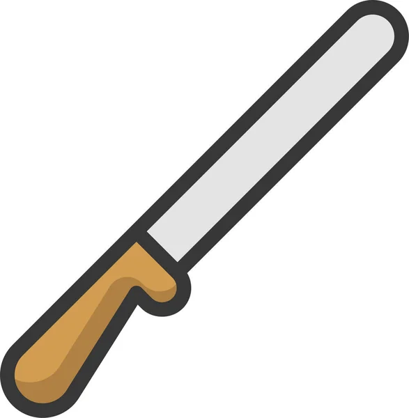 Cocina Utensilios Cocina Paleta Cuchillo Icono Estilo Filledoutline — Vector de stock