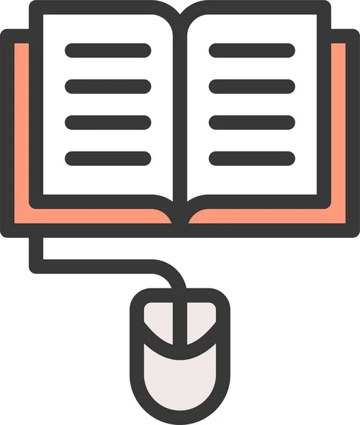 Book Learning Education Icon Filledoutline Style — стоковый вектор