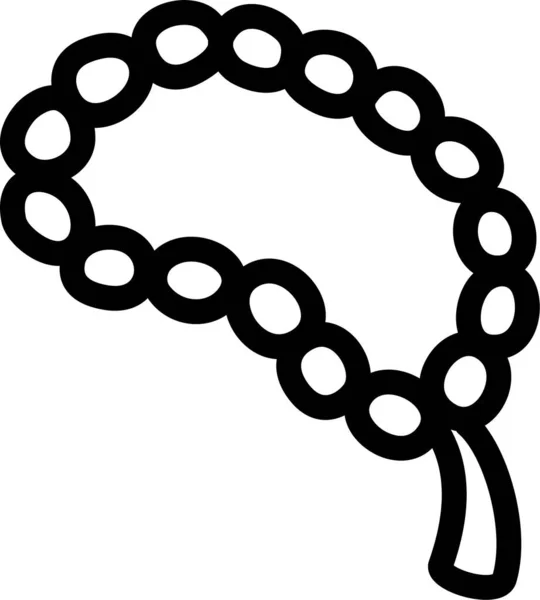 Prayer Beads Dzikr Icon Outline Style — Stok Vektör