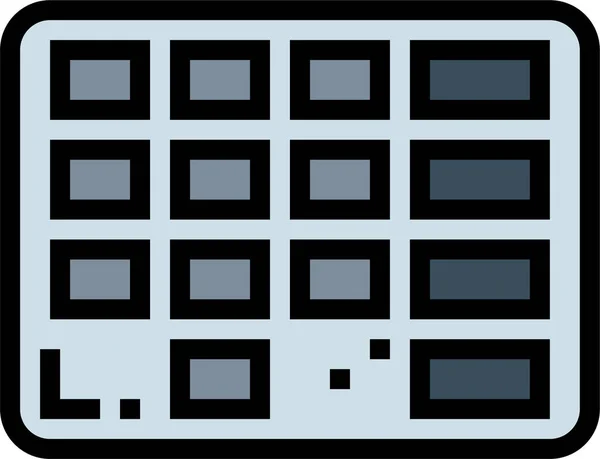 Atm Electronic Hardware Icon Filedoutline Style — Stockvektor