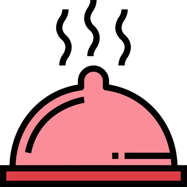 Dinner Food Lunch Icon Filledoutline Style — Vettoriale Stock
