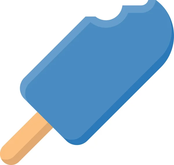 Bite Ice Cream Ice Cream Bar Icon Flat Style — Stock Vector