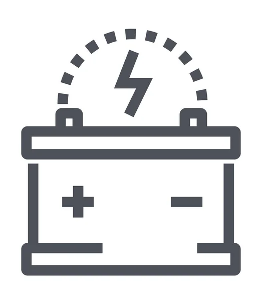 Battrey Charge Ecology Icon Outline Style — Wektor stockowy