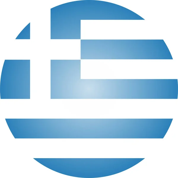 Bandeira País Ícone Greece Estilo Isométrico — Vetor de Stock